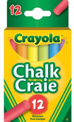 CRAYOLA - 12 BATONS DE CRAIE COULEUR